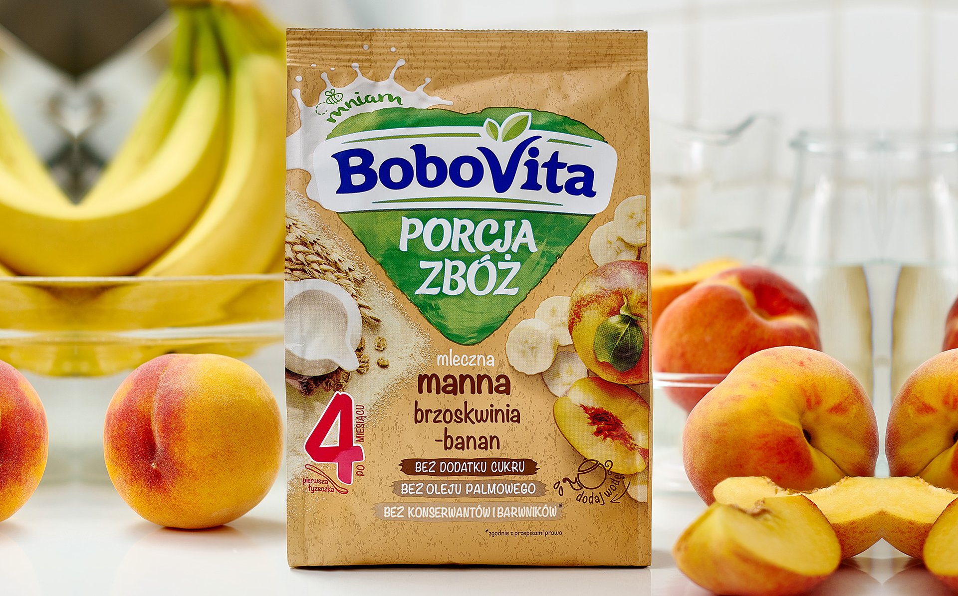Kaszka Porcja Zboz mleczna manna brzoskwinia-banan